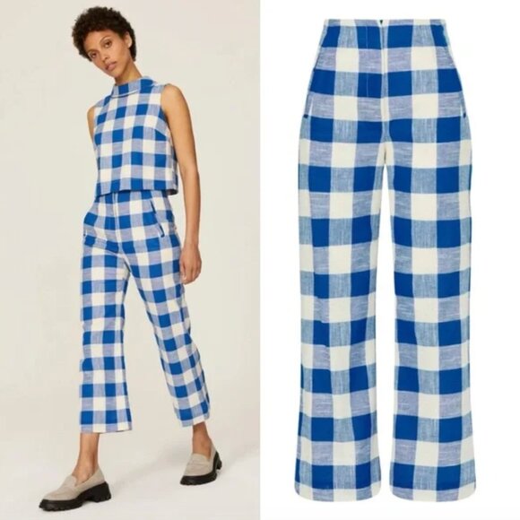 VERONICA BEARD Dova Plaid Pant Size 6 - Picture 1 of 7